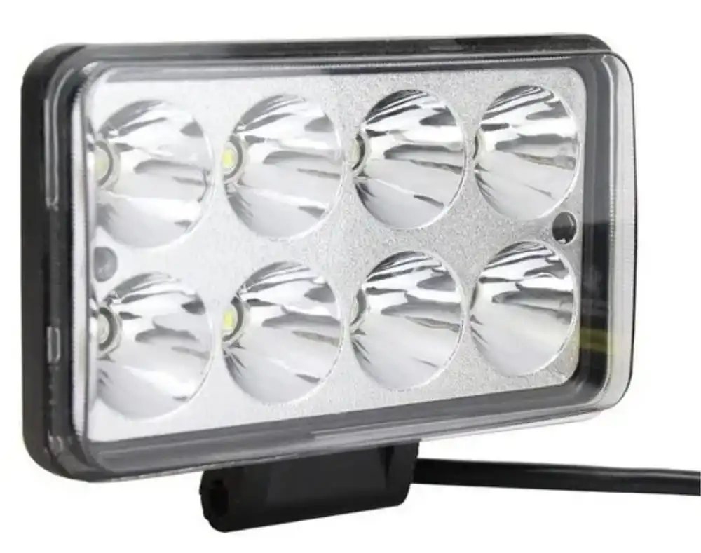 Farol auxiliar retangular 8 Leds Bivolt - FLX 1060 - Delgado Lonas e acessórios