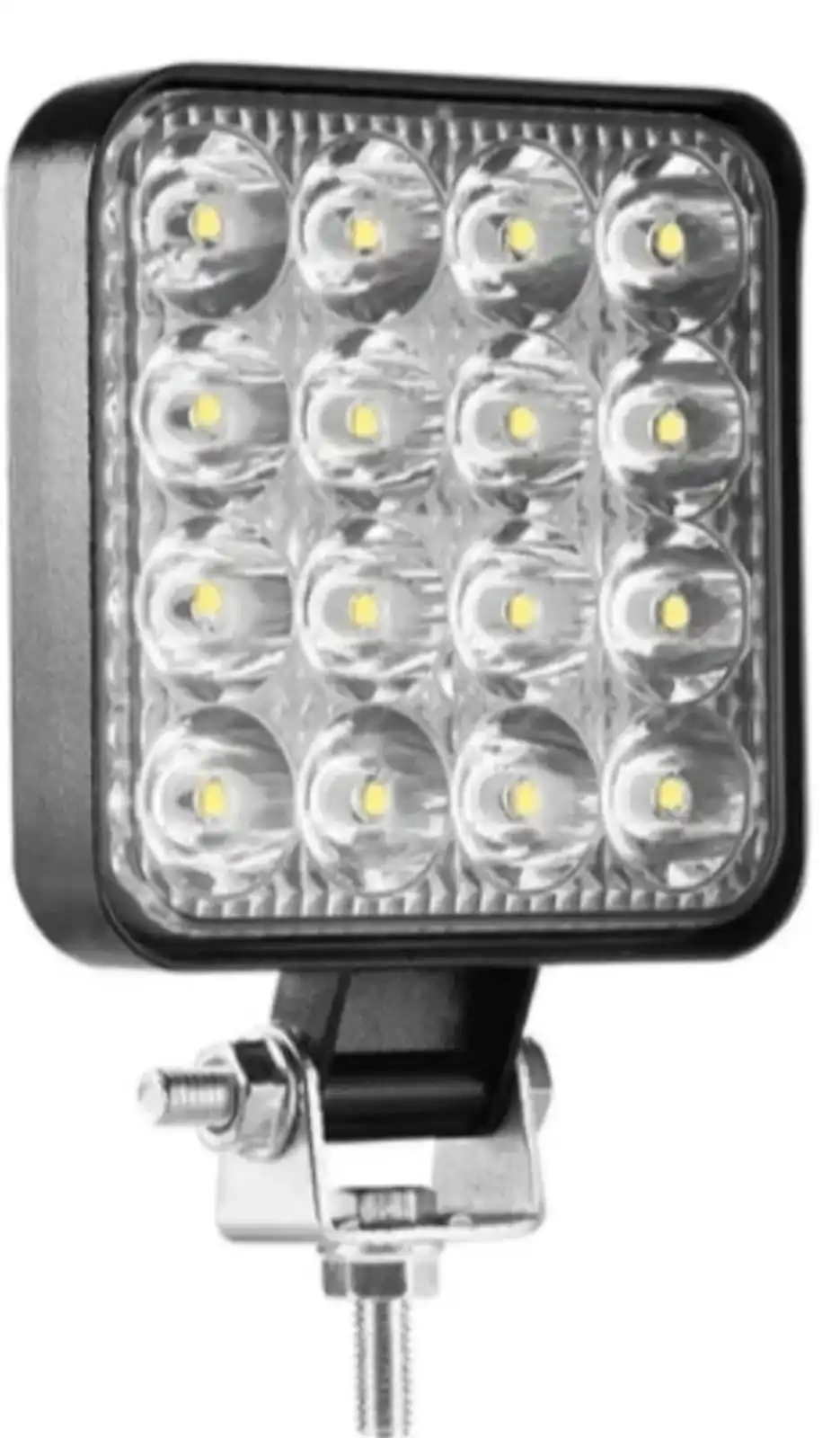 Farol auxiliar MINI quadrado 16 leds bivolt - FLX 1022 - Delgado Lonas e acessórios