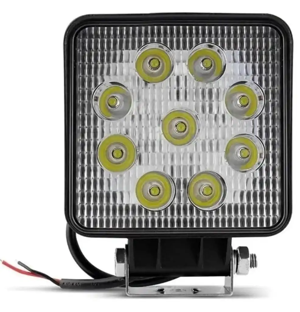 Farol Auxiliar Quadrado 9 Leds bivolt - FLX1027 - Delgado Lonas e acessórios