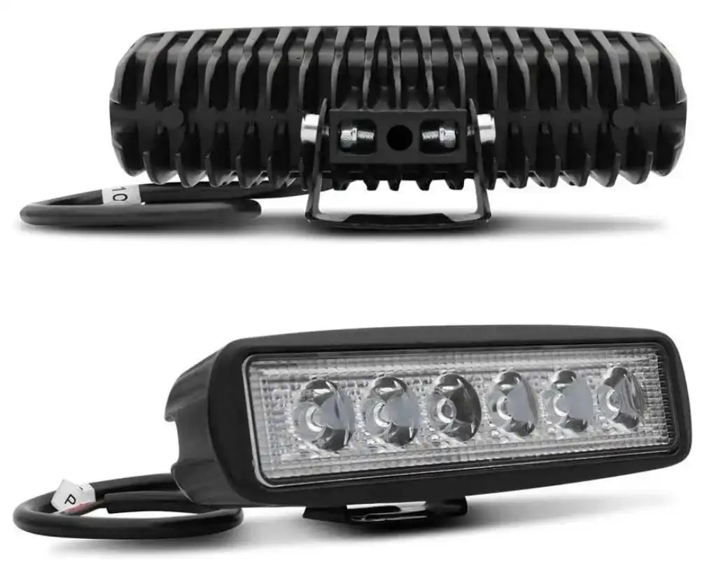 Farol Auxiliar retangular 6 Leds bivolt - FLX 1016 - Delgado Lonas e acessórios