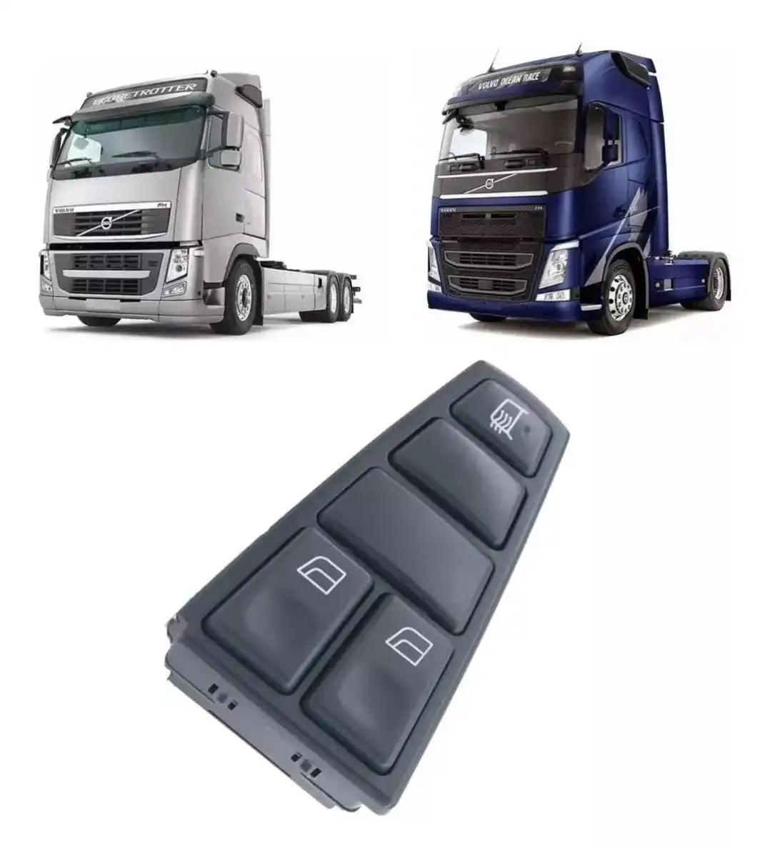 Interruptor de vidro duplo 18 terminais Volvo fh Nh Fm - Ospina 021121 - Delgado Lonas e acessórios
