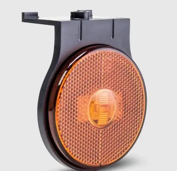 Lanterna lateral led com suporte saída fios - lente 65MM - Delgado Lonas e acessórios