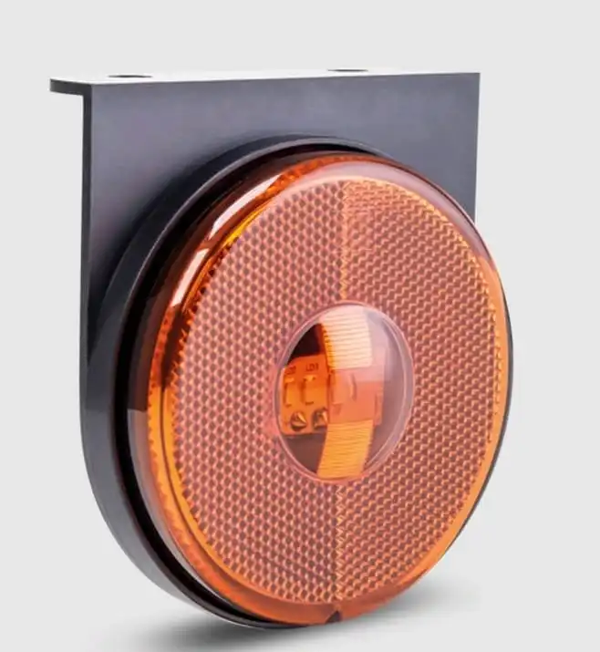 Lanterna lateral randon led com suporte - saída fios - lente 85MM - Delgado Lonas e acessórios